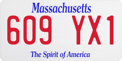 MA license plate 609YX1