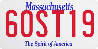MA license plate 60ST19
