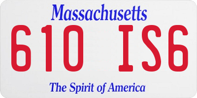 MA license plate 610IS6