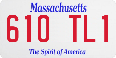 MA license plate 610TL1