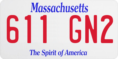 MA license plate 611GN2