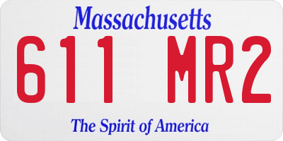 MA license plate 611MR2