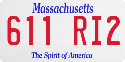 MA license plate 611RI2