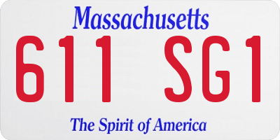 MA license plate 611SG1