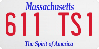 MA license plate 611TS1