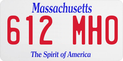 MA license plate 612MH0