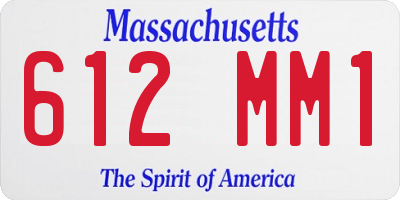 MA license plate 612MM1