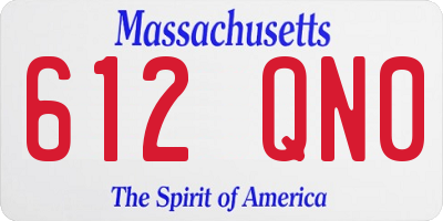 MA license plate 612QN0