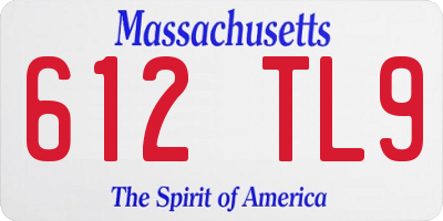 MA license plate 612TL9