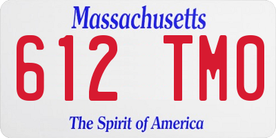 MA license plate 612TM0