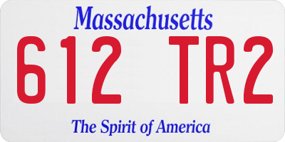 MA license plate 612TR2
