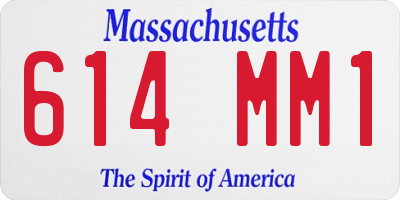 MA license plate 614MM1