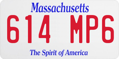 MA license plate 614MP6