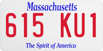 MA license plate 615KU1