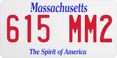 MA license plate 615MM2