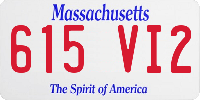 MA license plate 615VI2
