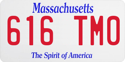 MA license plate 616TM0