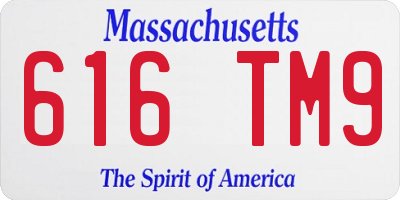 MA license plate 616TM9