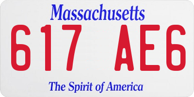 MA license plate 617AE6