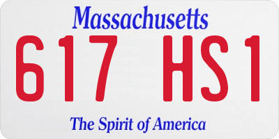 MA license plate 617HS1