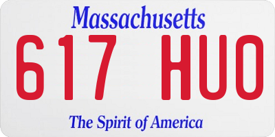 MA license plate 617HU0