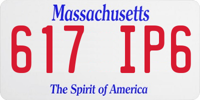 MA license plate 617IP6