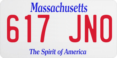 MA license plate 617JN0