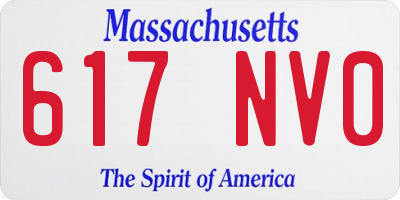 MA license plate 617NV0