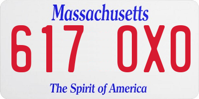 MA license plate 617OX0