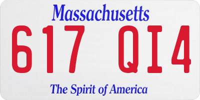 MA license plate 617QI4