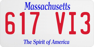 MA license plate 617VI3