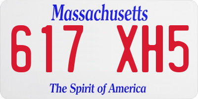 MA license plate 617XH5