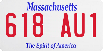 MA license plate 618AU1