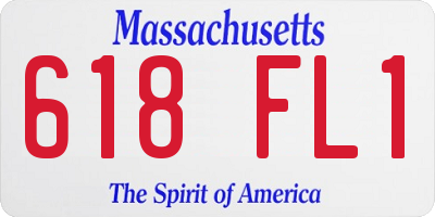 MA license plate 618FL1