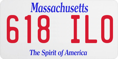MA license plate 618IL0