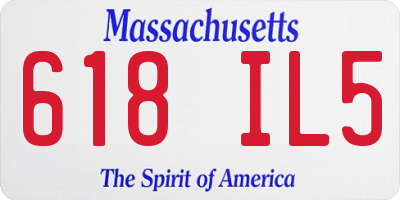 MA license plate 618IL5