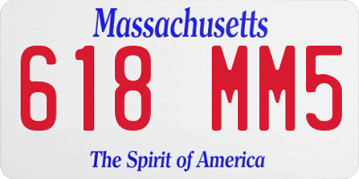 MA license plate 618MM5
