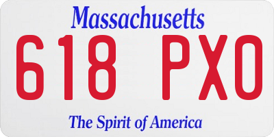 MA license plate 618PX0
