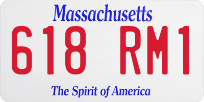 MA license plate 618RM1