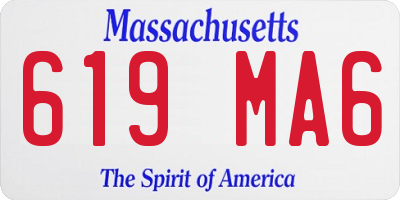 MA license plate 619MA6