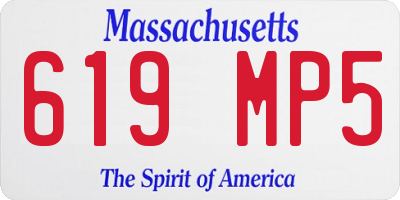 MA license plate 619MP5