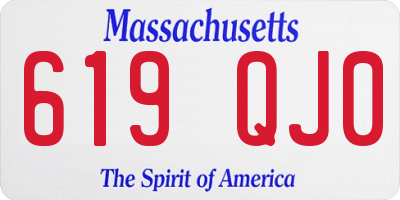 MA license plate 619QJ0