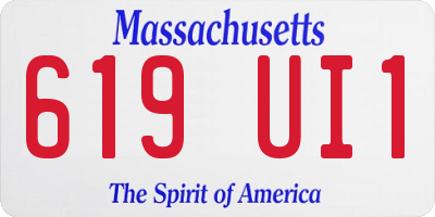 MA license plate 619UI1