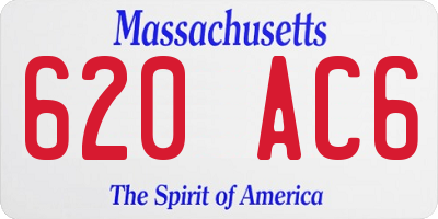 MA license plate 620AC6