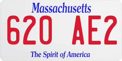 MA license plate 620AE2