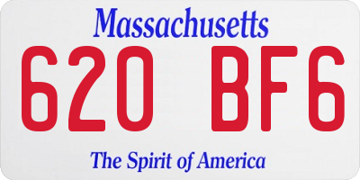 MA license plate 620BF6