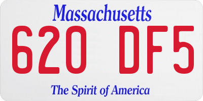 MA license plate 620DF5