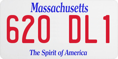 MA license plate 620DL1