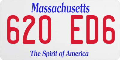 MA license plate 620ED6