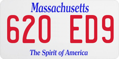 MA license plate 620ED9